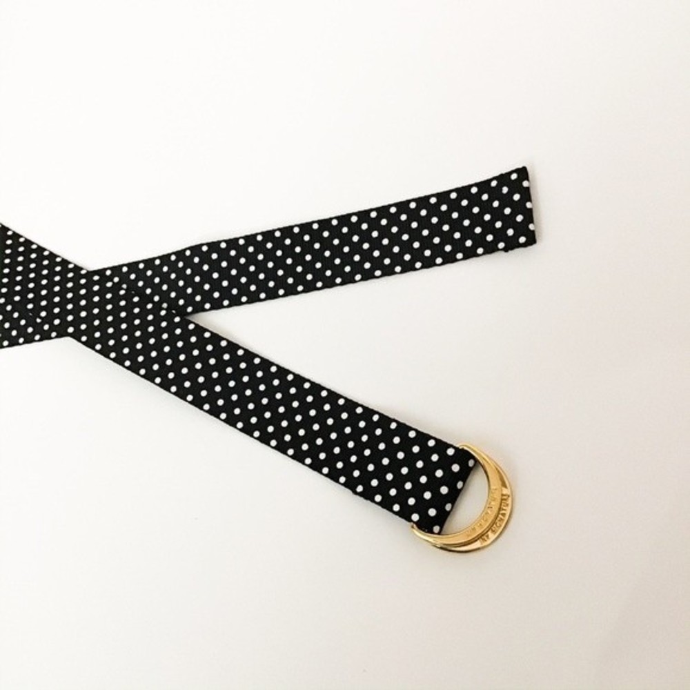 Black and White Polka Dot Belt 22W - Picture 2 of 5